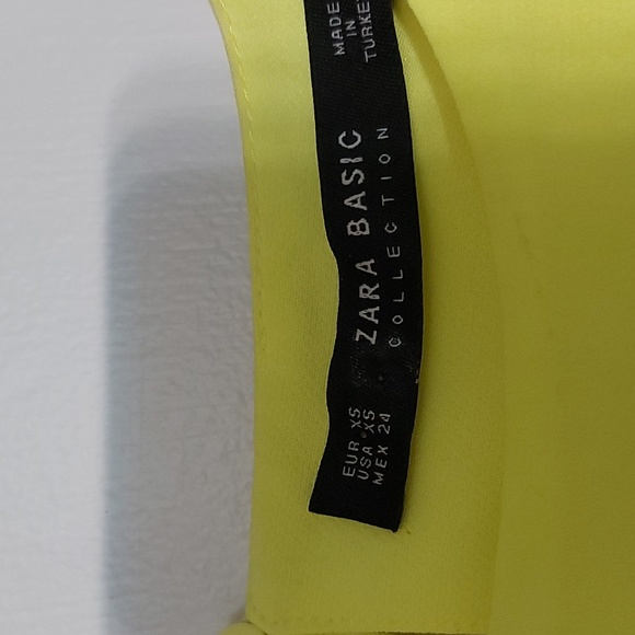 Zara Basic Yellow Dress/ Sz XS/NWOT/ Oversized - Picture 2 of 8